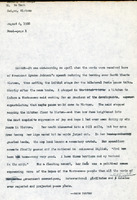 Original title: "Mood", Keever's title: "Peace Talks and Communist Offensive Strike Gloom-and-Doom Mood in Vietnam." Article draft about South Vietnamese civilians' feelings about the state of the war in early August 1968. Written for the Christian Science Monitor
