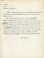 Original title: "politics", Keever's title: "'Bedragers[?] Peace'- Coalition Government with Viet Cong is Banned in Saigon's Discussion." Article draft about Nationalist/South Vietnamese plans for peace. Written for the Christian Science Monitor