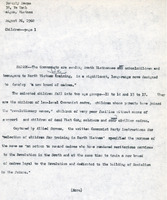 Original title: "children", Keever's title: "Communists Send Southern-Born Schoolchildren to North Vietnam for 'a New Breed of Classes.'" Article draft about the removal of children from South Vietnam to North Vietnam in order to give them a communist education. Written for the Christian Science Monitor