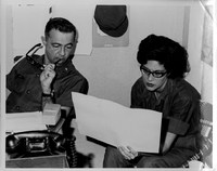 Black and white portrait of Keever