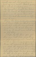Handwritten 4 page letter from Marcia Bruner to Lawrence Bruner, "We are thinking of you today as ever…"