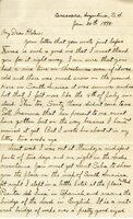 Handwritten 2 page letter from Lawrence Bruner to Helen Bruner, "Your letter that you wrote just before Xmas is such a good one that…"