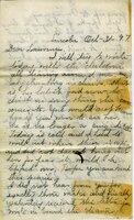 Handwritten 8 page letter from Marcia Bruner to Lawrence Bruner, "I will try to write today with the children…"