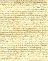 Handwritten 2 page letter from Lawrence Bruner to Marcia Bruner, "I have been waiting for a letter from home for the last week so have no written quite as quickly as I otherwise would have."