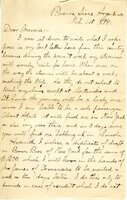 Handwritten 2 page letter from Lawrence Bruner to Marcia Bruner, "I now sit down to write what I suppose is my last letter home from this country."