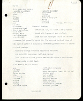 Frank H. Shoemaker typescript, 2 pages, list of birds seen from train, Lincoln, Omaha, Nebraska.