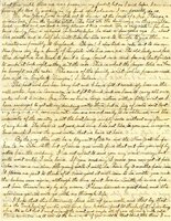 Handwritten 2 page letter from Lawrence Bruner to Marcia Bruner, "I will at last begin a letter home tonight although…"