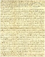 Handwritten 2 page letter from Lawrence Bruner to Marcia Bruner, "Well I am back again at Caracana, after 10 days…"