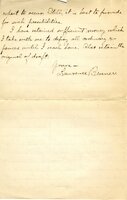 Handwritten 2 page letter from Lawrence Bruner to Marcia Bruner, "I now sit down to write what I suppose is my last letter home from this country."