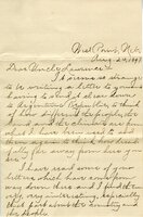 Handwritten 5 page letter from B. King to Lawrence Bruner, "It seems so strange to be writing a letter to you…"