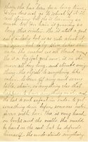 Handwritten 8 page letter from Marcia Bruner to Lawrence Bruner, "This last week has been full of events…"