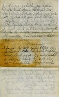 Handwritten 8 page letter from Marcia Bruner to Lawrence Bruner, "I will try to write today with the children…"