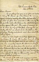 Handwritten 2 page letter from Lawrence Bruner to Marcia Bruner, "If everything had gone as we planned I would be…"