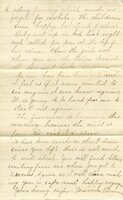 Handwritten 2 page letter from Marcia Bruner to Lawrence Bruner, "Everything is the same as it was where you left."