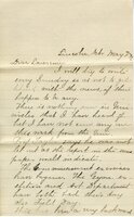 Handwritten 6 page letter from Marcia Bruner to Lawrence Bruner, "I will try to write every Sunday as not to..."