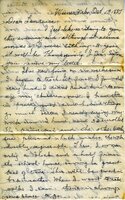Handwritten 6 page letter from Amy Bruner to Lawrence Bruner, "I feel like writing to you this evening…"