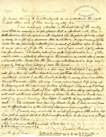 Handwritten 2 page letter from Lawrence Bruner to  Marcia Bruner, "I am beginning to feel quite anxious for a letter from home..."
