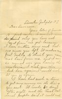 Handwritten 2 page letter from Marcia Bruner to Lawrence Bruner, "Your letter of June 16 just came…"