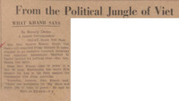 Article published in the New York Herald Tribune about an interview with General Khanh in which he alleges that U.S. Ambassador Maxwell Taylor backs South Vietnamese General DÆ°Æ¡ng VÄƒn Minh against him, page 1