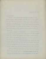 Typewritten letter, 2 pages letter from Robert H. Wolcott to Frank H. Shoemaker, "As you know the circumstances which cause my absence from the annual meeting, I shall be obliged if you will explain to the members just how it happens, and express my regret."