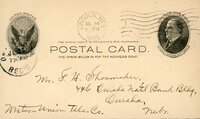 Handwritten postcard from Robert H. Wolcott to Frank H. Shoemaker, "How are you? Why haven't you written? the reason I have not is this- on my return here I found news of the sickness of my mother-..."