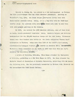 Original title: "SERIES- article one of five - article series", Keever's title:  N/A, Article draft about part one of a five part series on the Vietnam War, for The North American News Alliance