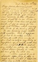 Handwritten 2 page letter from Mother to Marcia Bruner, Lawrence Bruner, and all, "I will now answer your kind letters…"