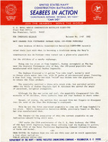 Original title: "Navy Seabees Plus Vietnamese Orphans Equal 100-Pound Popsicle." Seabees news release 1-67 (60), which included a photograph of a 100 pound popsicle near Hue, Vietnam. The release is about the Seabees making a giant popsicle for local Vietnamese orphans.