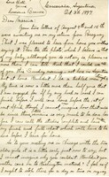 Handwritten 6 page letter from Lawrence Bruner to Marcia Bruner, "Your two letters of August 8th and 15th were awaiting me on my return from Paraguay."
