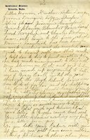 Handwritten 4 page letter from Marcia Bruner to Lawrence Bruner, "I will send you more clippings from the papers…"