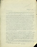 Typewritten letter, 1 page, from Frank H. Shoemaker to Robert H. Wolcott, "I received your kind letter soon after my arrival here, but I have not done a great deal of letter writing (for myself), so have lot it go unanswered."