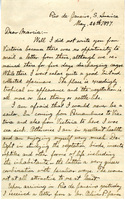 Handwritten 2 page letter from Lawrence Bruner to Marcia Bruner, "Well I did not write you from Victoria…"