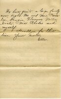 Handwritten 8 page letter from Ella Bruner to Lawrence Bruner, "I have been wanting to write to you for a long time…"