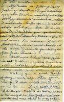 Handwritten 6 page letter from Amy Bruner to Lawrence Bruner, "I feel like writing to you this evening…"