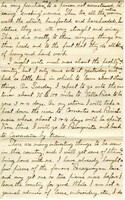 Handwritten 4 page letter from Lawrence Bruner to Psyche Bruner, "Who would have thought a year ago, or even 6 months ago, that I would be here today writing a letter home."