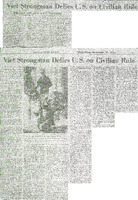 Article published in the New York Herald Tribune about General KhÃ¡nh's opposition to Ambassador Taylor's push for civilian rule in South Vietnam, pages 1 and 4