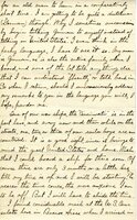Handwritten 4 page letter from Lawrence Bruner to Marcia Bruner, "Well I am nearly tired out from running about over the city all day yesterday and today trying to look up some matters connected..."