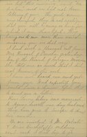 Handwritten 4 page letter from Marcia Bruner to Lawrence Bruner, "We are thinking of you today as ever…"