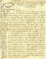 Handwritten 2 page letter from Lawrence Bruner to Marcia Bruner, "I have just returned from another trip up north where..."