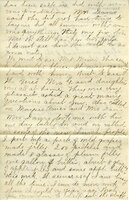 Handwritten 6 page letter from Marcia Bruner to Lawrence Bruner, "I did not go to church today..."