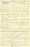 Handwritten 8 page letter from Marcia Bruner to Lawrence Bruner, "It seems harder every Sunday…"