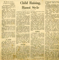 Article published in the New York Herald Tribune about childcare and education in North Vietnam, page unknown