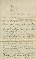 Handwritten 4 page letter from Marcia Bruner to Lawrence Bruner, "I have an awful headache today…"