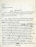 Original title: "palace", Keever's title: "Saigon Officials Accuse U.S. of 'Blatent Support' on Role of Viet Cong at Paris Peace Talks", Article draft about strife caused by the Paris Peace Talks, for the Christian Science Monitor, page 1-19