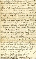 Handwritten 4 page letter from Lawrence Bruner to Marcia Bruner, "Well I am nearly tired out from running about over the city all day yesterday and today trying to look up some matters connected..."
