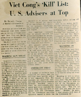 Article published in the New York Herald Tribune about the hit list of the Việt Cộng, page 12
