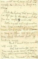 Handwritten 8 page letter from Amy Bruner to Lawrence Bruner, "Although you are so far away when I write…"