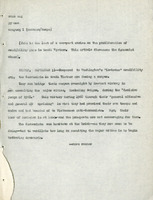 Original title: "canyon", Keever's title: "Communists miss 'Golden Opportunity', Shattering Credibility", Article draft about the lack of credibility of the Communists in South Vietnam, for the Christian Science Monitor, page 1-17