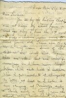 Handwritten 10 page letter from Amy Bruner to Lawrence Bruner, "You see by the heading that I am at Wisner…"