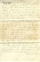 Handwritten 4 page letter from Marcia Bruner to Lawrence Bruner, "It was nearly three weeks the last time…"